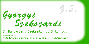 gyorgyi szekszardi business card